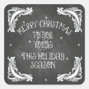 Chalkboard Merry Christmas Pegatina