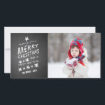 CHALKBOARD MERRY CHRISTMAS | TARJETA DE FOTOGRAFÍA<br><div class="desc">NAVIDAD RÚSTICA DE MERRY | TARJETA DE FESTIVIDAD. Elke Clarke© Tipo de tiza divertida que se utiliza en el fondo de un efecto tiza negra. Te deseo una Feliz Navidad y un Feliz Año Nuevo. Personaliza con tu nombre y foto familiar. Otros colores y estilos disponibles en www.zazzle.com/monogramgallery.</div>