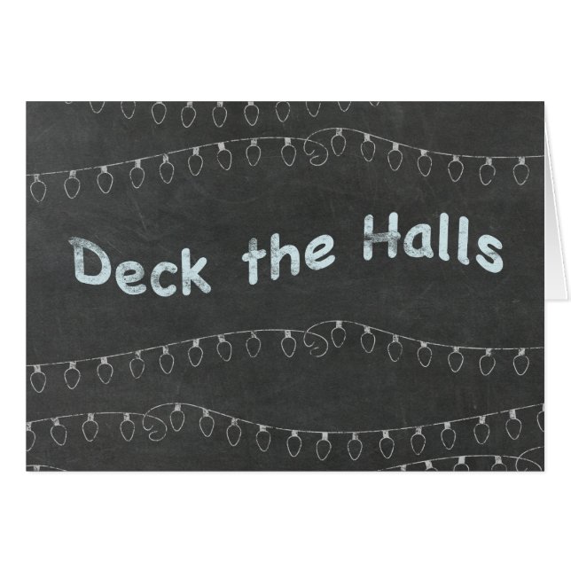 Chalkboard Personalized Deck the Halls (Anverso (Horizontal))