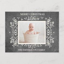 Chalkboard ruso vintage Foto Feliz Navidad