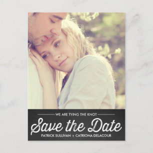 CHALKBOARD RÚSTICO   FOTO GUARDAR LA TARJETA POSTA