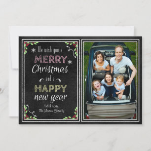 Chalkboard Style Te deseamos una feliz Navidad