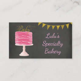 Chalkboard Tarjeta de presentación de panadería co