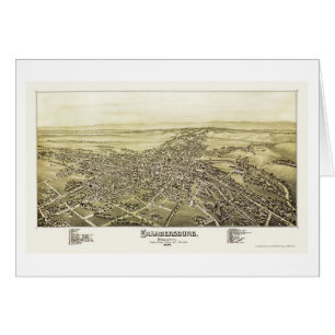 Chambersburg, mapa panorámico del PA - 1894