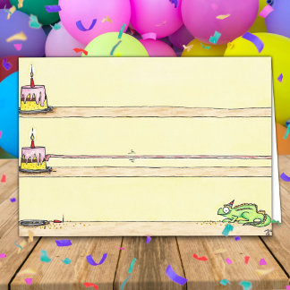 CHAMELEON BIRTHDAY tarjeta de saludo de Nicole Jan