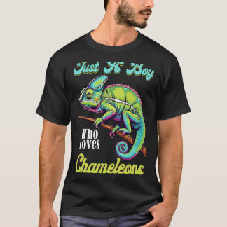 Chameleon Es Solo Un Niño Que Ama La Camiseta De L