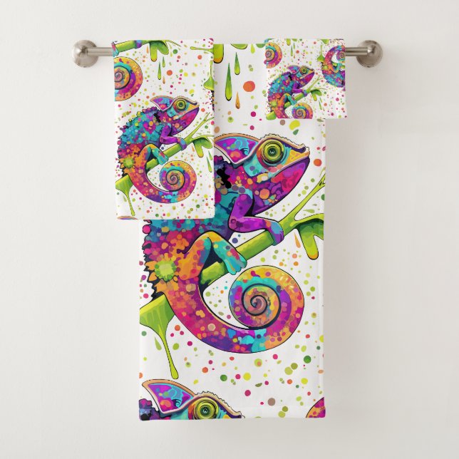 Chameleon Paint Stains Watercolor Style (In situ)