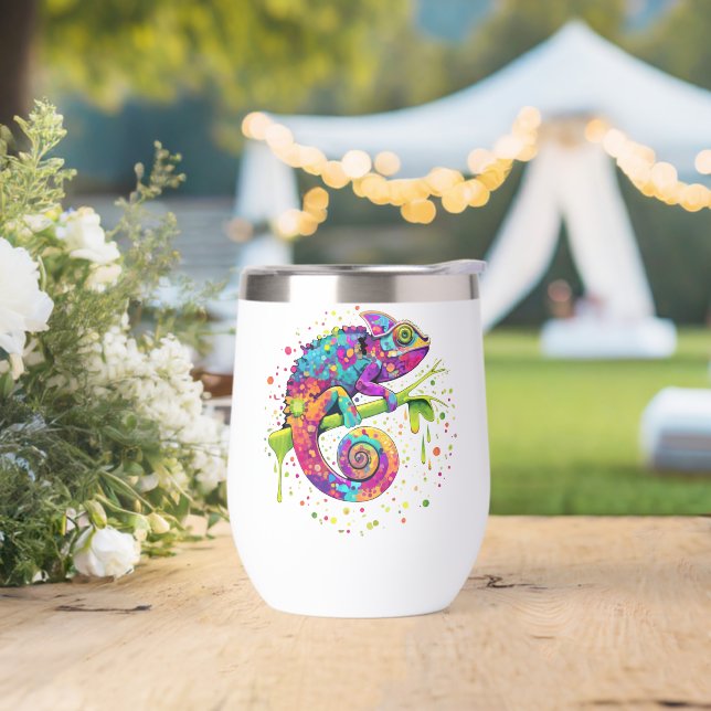 Chameleon Paint Stains Watercolor Style (Boda)