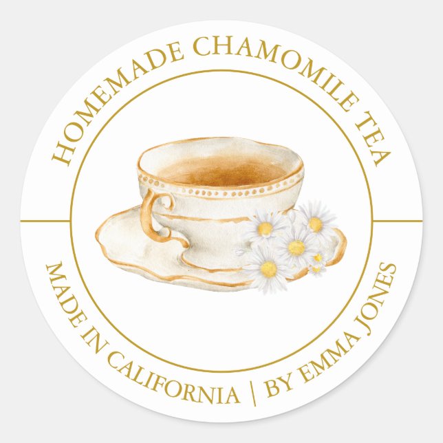 Chamomile Tea Etiqueta moderna (Anverso)