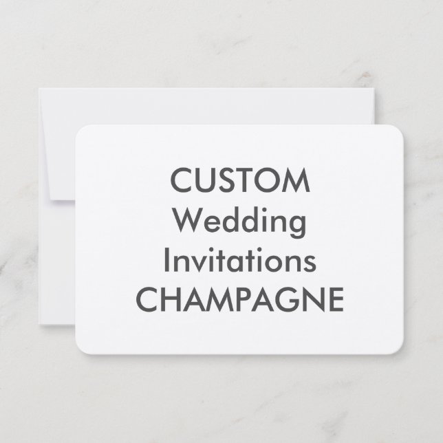 CHAMPAGNE 110 lb 5" x 3,5" Invitaciones a matrimon (Anverso)