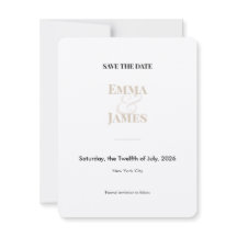 Champagne Ampersand Save the Date | Tarjeta de Bod