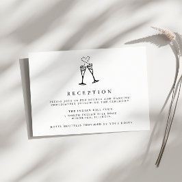 Champagne Pop | Tarjeta de recepción de boda