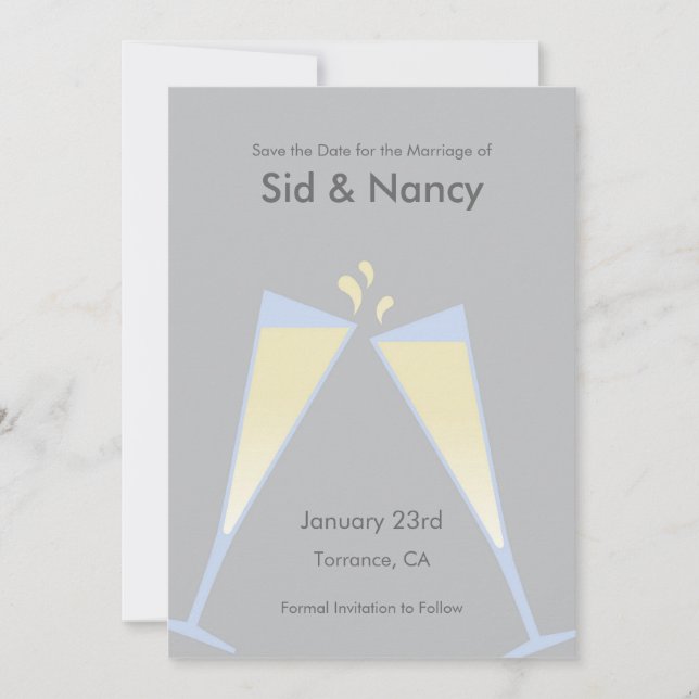 Champagne salva la invitación a la fecha (Anverso)