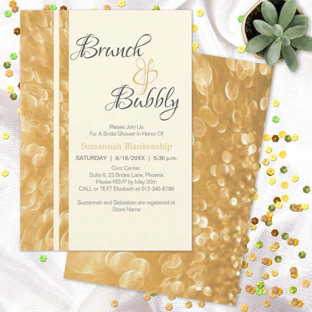 Champán burbujas Brunch Bubbly Invitación (Subido por el creador)