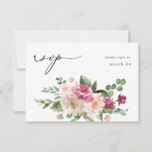 Champán y Floral Rosa con RSVP de comida