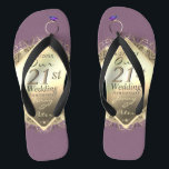 Chanclas 21° Aniversario del Boda de Brass & Iolite<br><div class="desc">Diseñé estas copas para ella,  dedicadas a su 21er aniversario de boda con un guiño a los tradicionales regalos de piedra y bronce de olita para marcar su hito en este encantador y original diseño.</div>