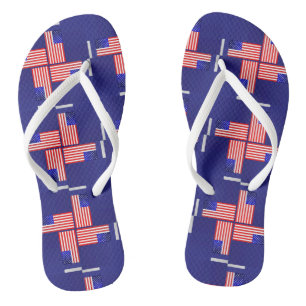 Chanclas 4.º flip flops de estampado FLAG