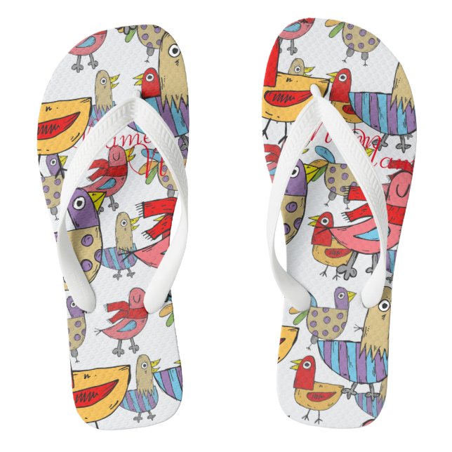 Chanclas 4 Aves divertidas Thunder_Cove (Plantilla)