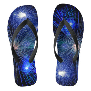 Chanclas 4 de julio fuegos artificiales en Blue Hue Feliz 4