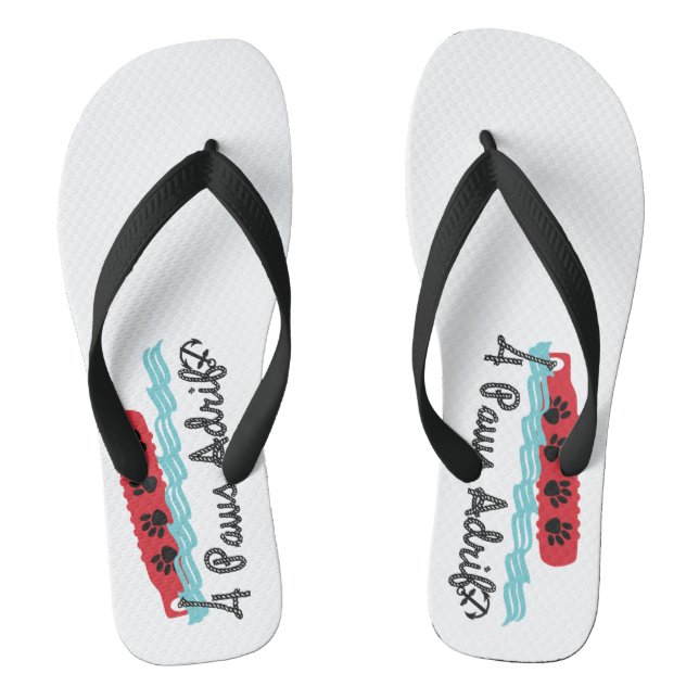 Chanclas 4 Paws a la deriva Flip Flops para adultos (Plantilla)