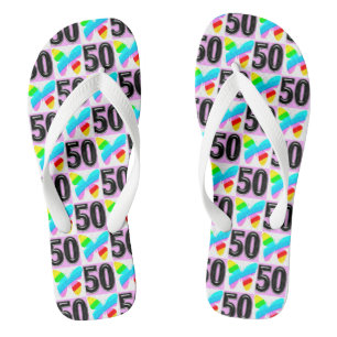 CHANCLAS 50.º CUMPLEAÑOS FLUJOS DE FLIP DE MARIPOSAS