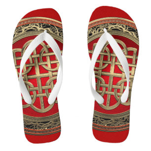 Chanclas [900] Cruz céltica sagrada del nudo del oro