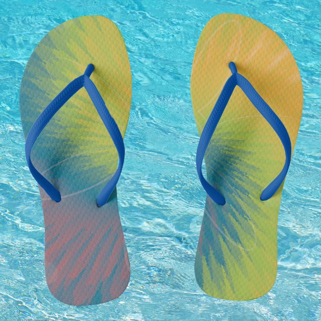 Chanclas A punto de empatar (Tie Dye Themed Flip Flops)