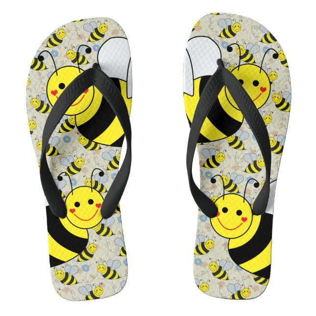 Chanclas Abeja de burbujas con patrón (Plantilla)