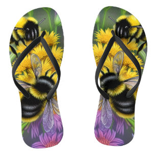 Chanclas Abejas en un prado de flores