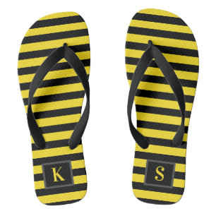 Chanclas Abejorro de rayas negras y amarillas