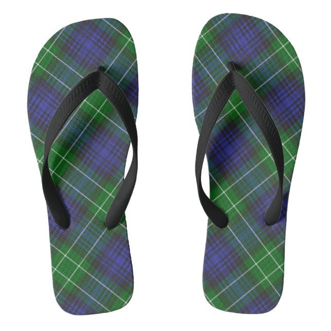 Chanclas Abercrombie Blue Green Tartán Plaid Scottish (Plantilla)