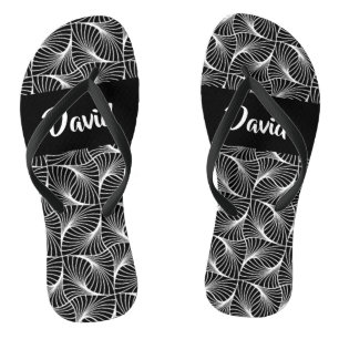 Chanclas Abstract black and white monochrome