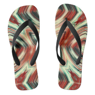 Chanclas Abstract modern liquid modern liquify waves brown