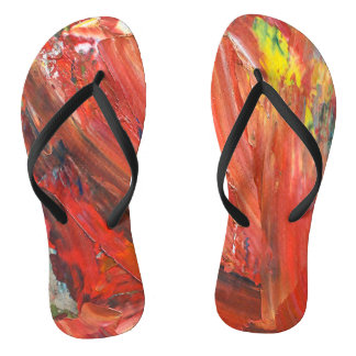 Chanclas Abstract Vertical Gesture in Red