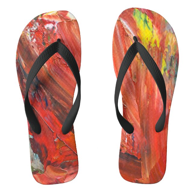 Chanclas Abstract Vertical Gesture in Red (Plantilla)