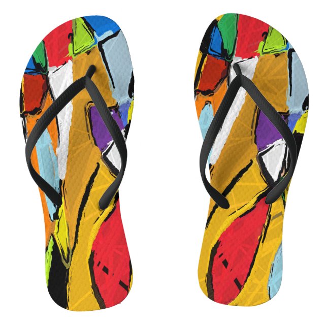 Chanclas abstractas amarillas (Plantilla)