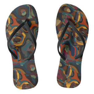 Chanclas abstracto de giro colorido