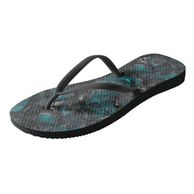 Chanclas Abstracto de mármol turquesa y plata (Angular)