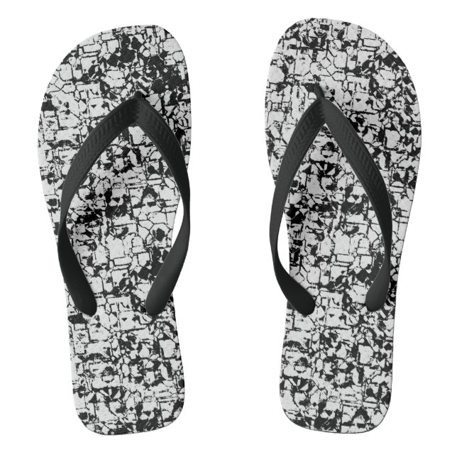Chanclas Abstracto geométrico en blanco y negro (Plantilla)