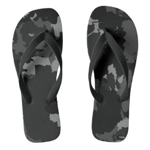 Chanclas abstracto gris y negro