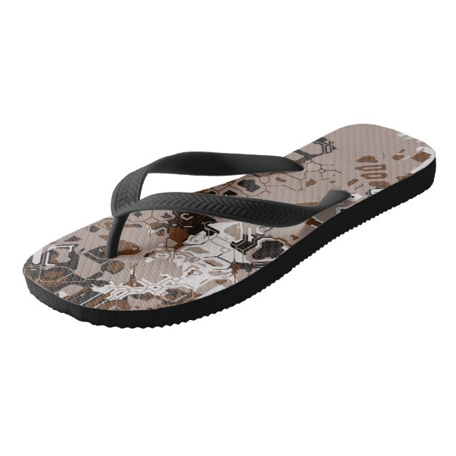 Chanclas abstracto marrón y blanco (Angular)
