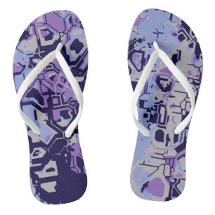 Chanclas abstracto morado y azul