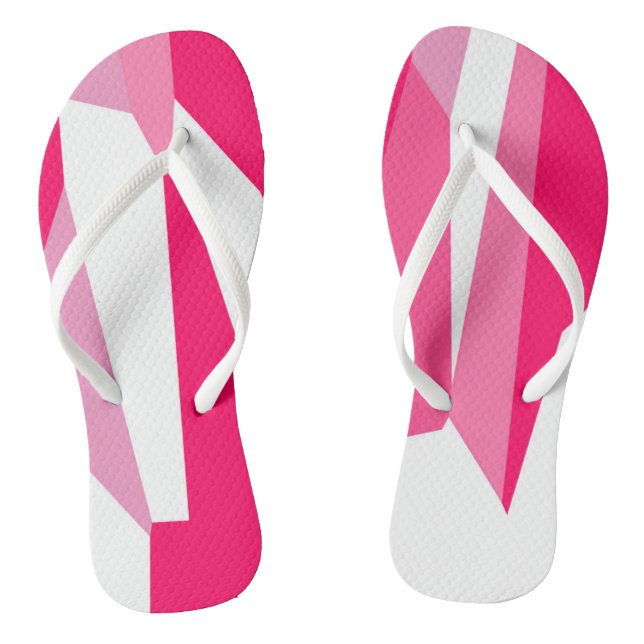Chanclas abstracto rosa y blanco (Plantilla)