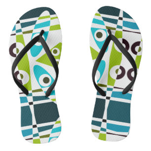 Chanclas Abstracto Surfing Olive Blue Planner Verde azulado