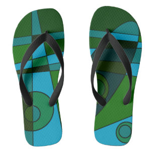 Chanclas Abstracto Surfing Turquoise Green Shake