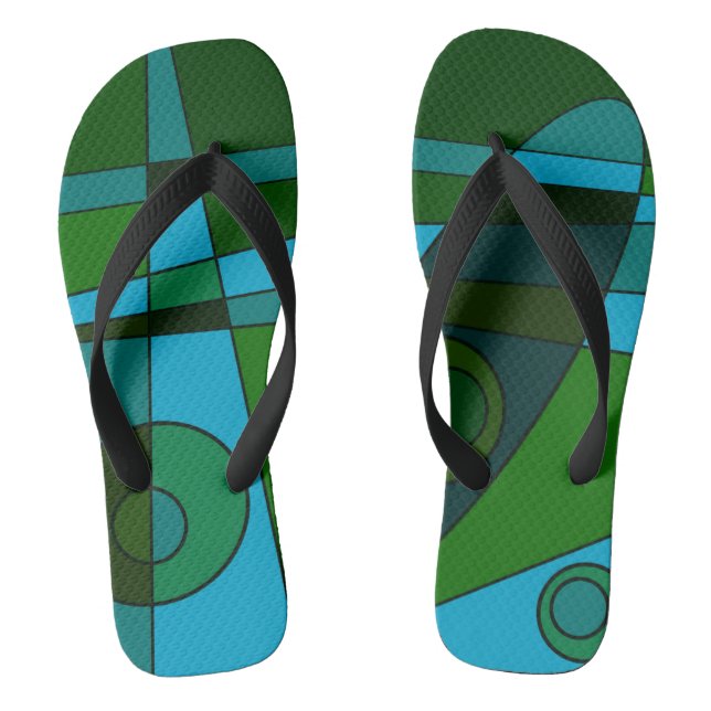 Chanclas Abstracto Surfing Turquoise Green Shake (Plantilla)