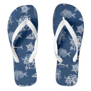 Chanclas Acuarela azul marina marina marina