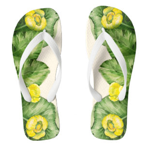 Chanclas acuarela de lirio