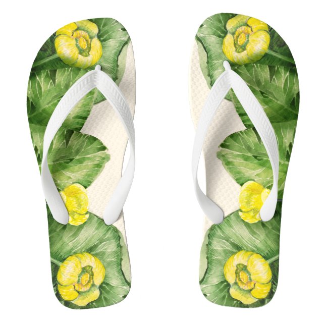 Chanclas acuarela de lirio (Plantilla)