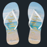 Chanclas Adorable Beach Gold Purpurina Bride - Personalizad<br><div class="desc">Playa agradable con novia purpurinoso dorada y tu nombre. Seleccione el botón de disfraz para cambiar el estilo,  color y tamaño de las fuentes.A cualquier chica le encantaría tener este diseño elegante y elegante.</div>